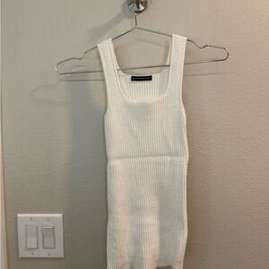 Brandy Melville White Knitted Tank Top